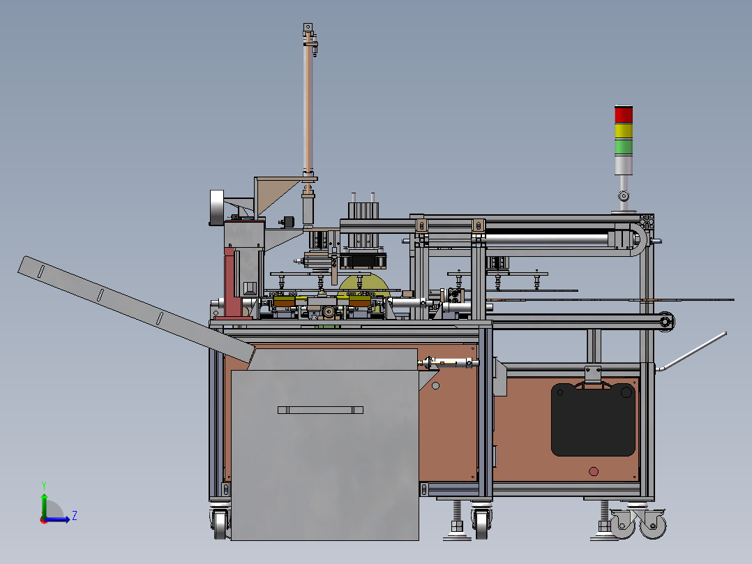 自动化衣架除水口插针钩一体机sw17可编辑左视图