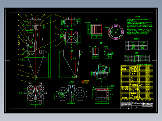 高效四联旋风分离器