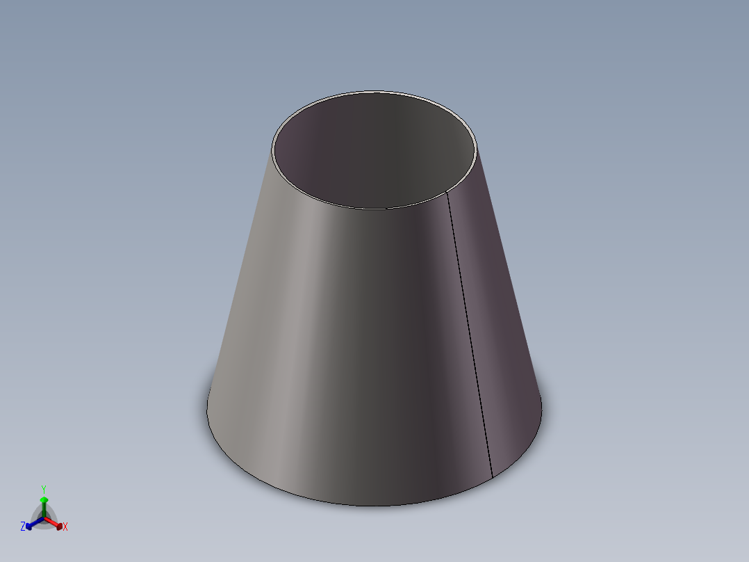 大小头-钣金放样正等轴测图