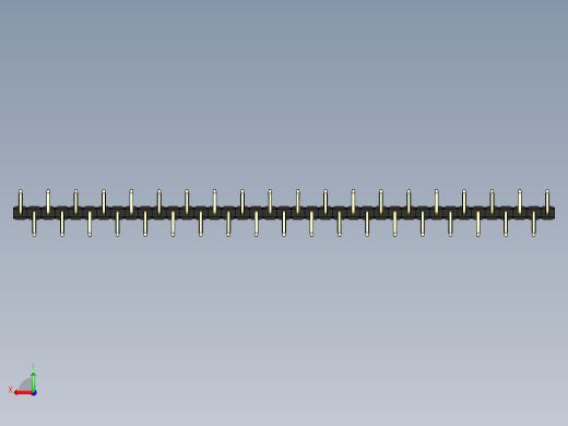 彩色公排针 100mil 2.54mm 系列-DS1022_black_39p_100mil_Type_SMT_R1_rev1.0后视缩略图
