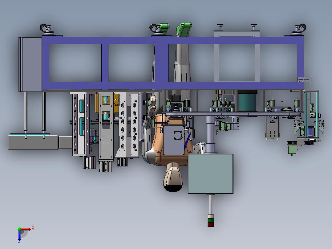 焊接及装配机（小鬼子的）俯视图