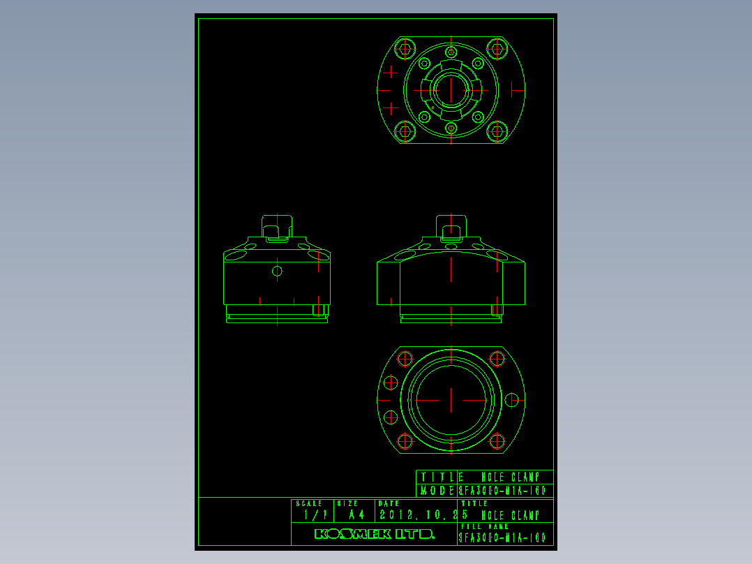 KOSMEKSFA3000-M1A-160多系列多零件图纸模型多系列多零件图纸模型