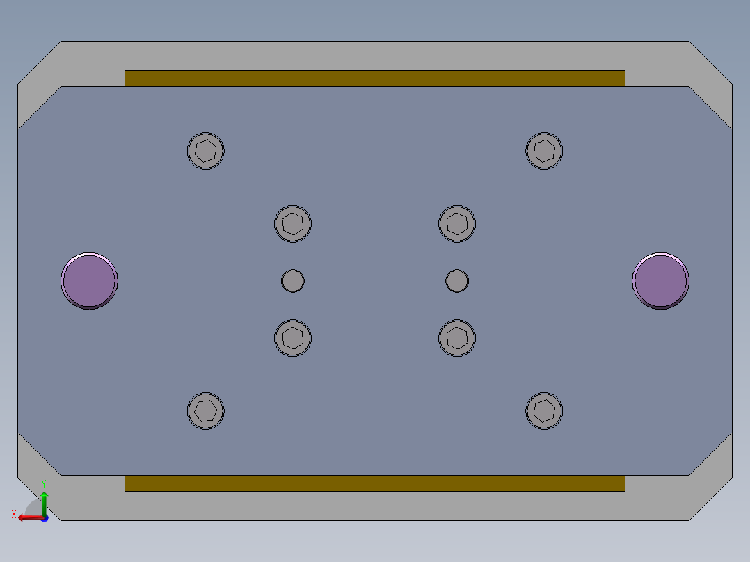 盒型工件垂直切边模具后视图