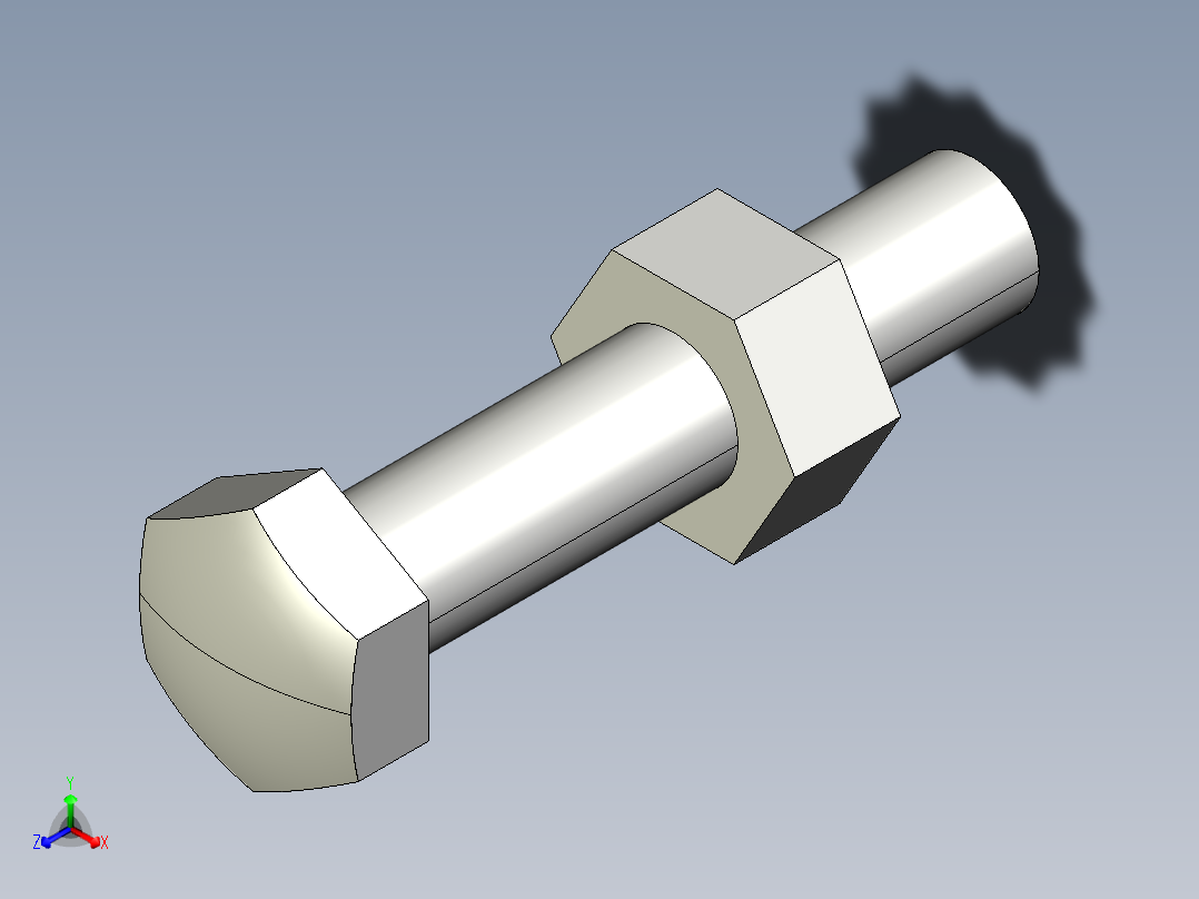 定位配件BJ732-3D多系列多零件图纸模型主视图