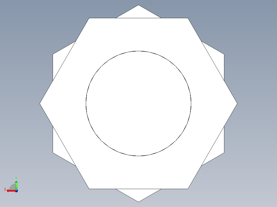 定位配件BJ732-3D多系列多零件图纸模型后视图