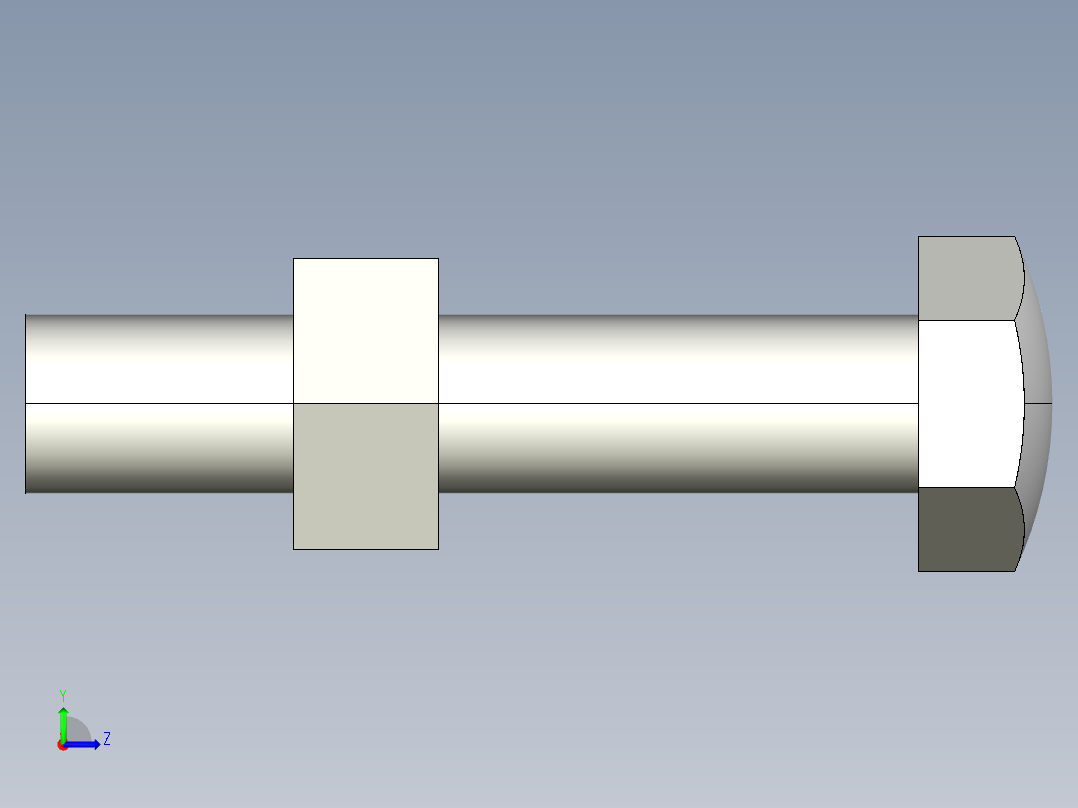 定位配件BJ732-3D多系列多零件图纸模型左视图
