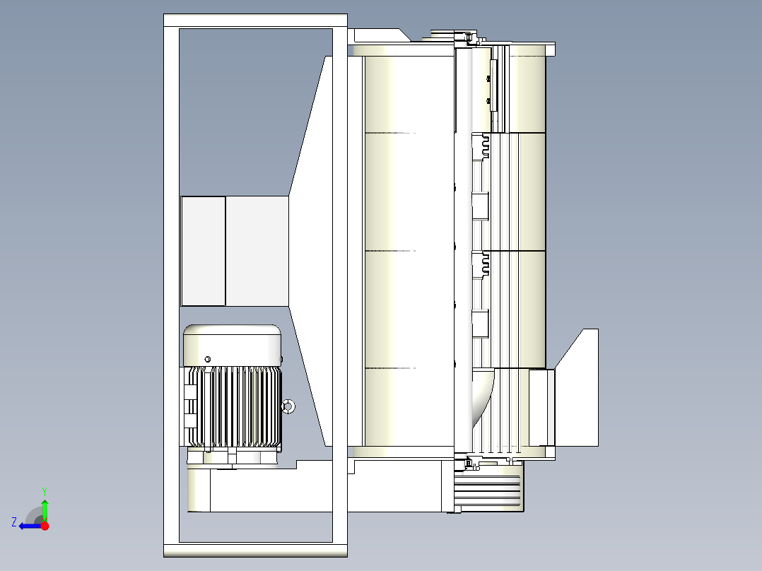 玉米脱粒机右视图