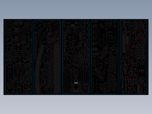 电车风景线精修cdr_cad激光切割图
