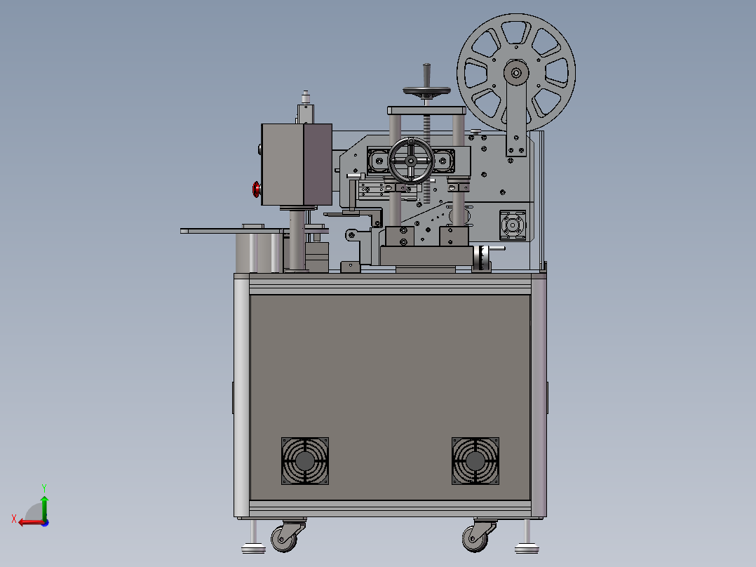 高速转盘式贴标机后视图