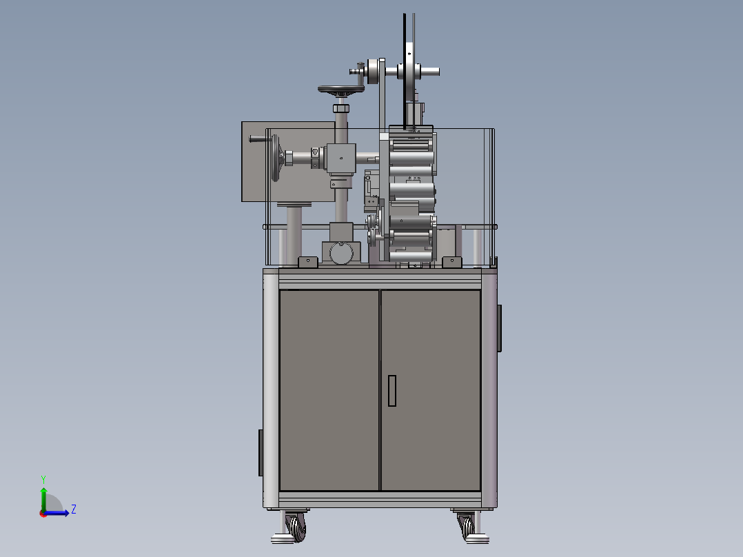 高速转盘式贴标机左视图