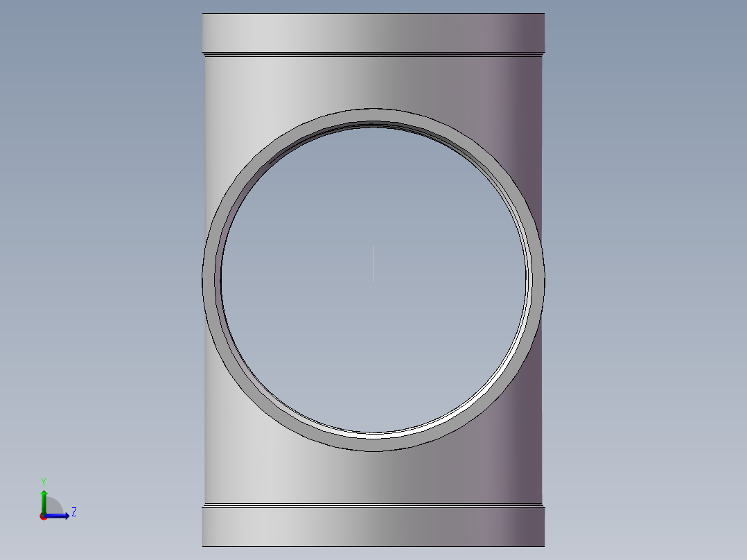 四通-等径内丝 DN100左视图