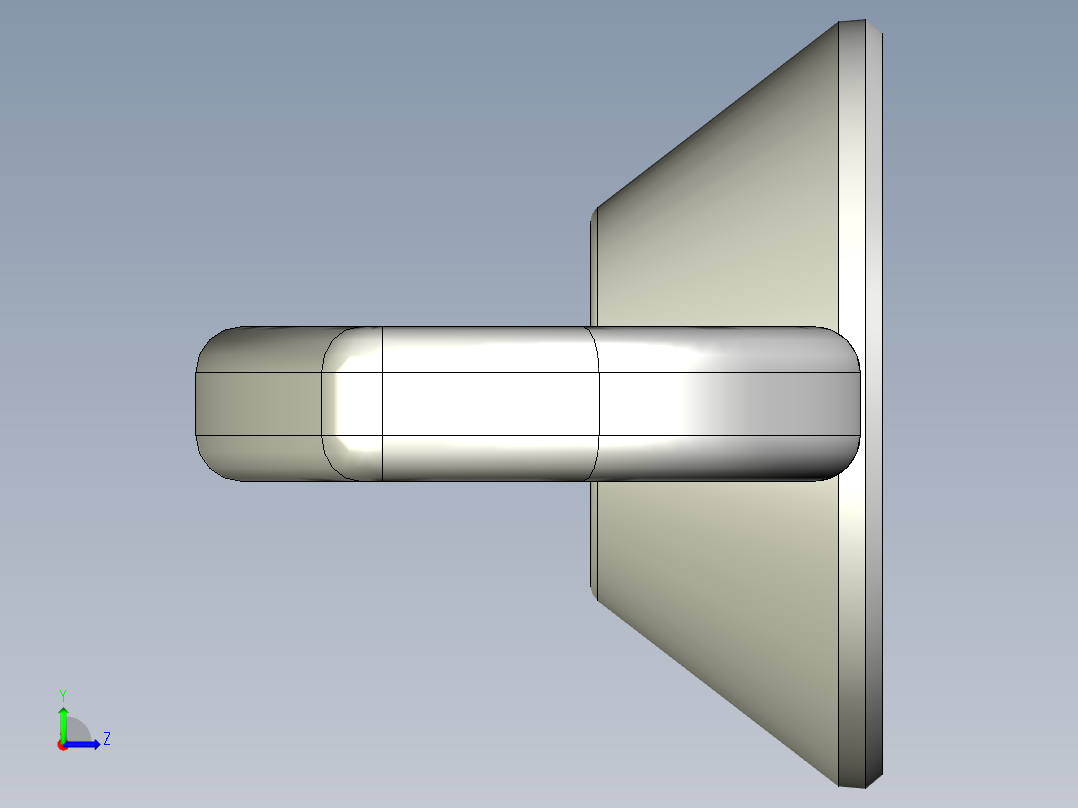 WING NUT 8-32 Thread size 27-64in Base Diameter.x_t左视图