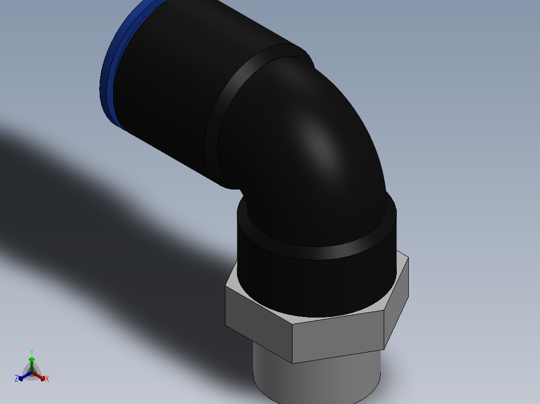 Ø10 x 1-4G COTOVELO 90° MACHO GIRAT. (C02471028)主视图