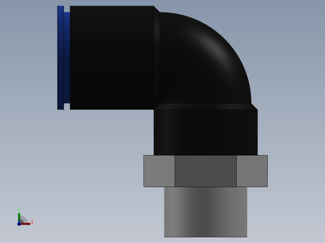 Ø10 x 1-4G COTOVELO 90° MACHO GIRAT. (C02471028)前视图