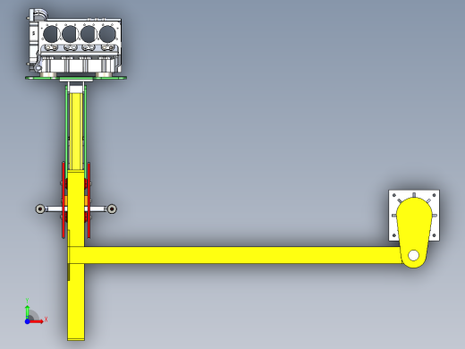 气缸吊臂数模3D图纸 IGS格式前视缩略图