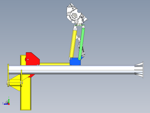 气缸吊臂数模3D图纸 IGS格式右视缩略图
