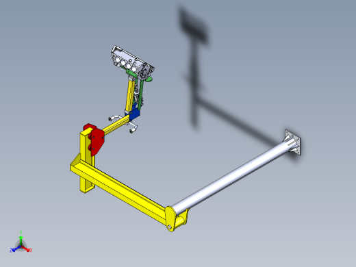 气缸吊臂数模3D图纸 IGS格式正等轴测缩略图