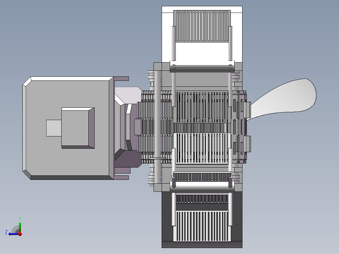 水面垃圾清理船右视图