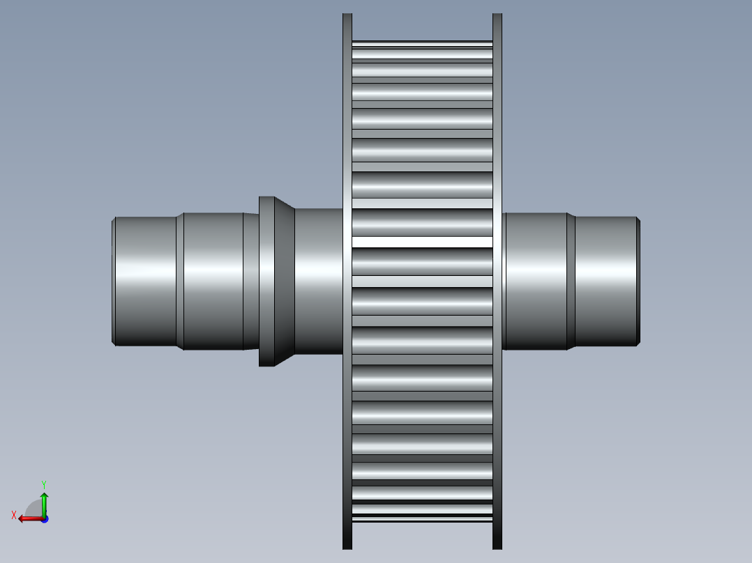 皮带驱动轴后视图