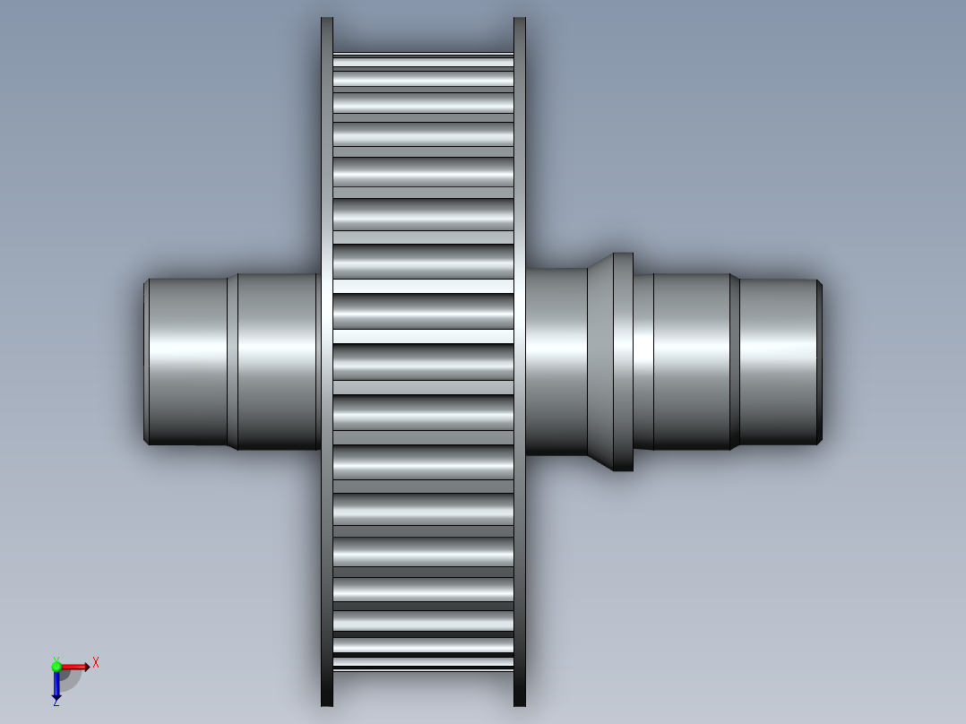 皮带驱动轴俯视图