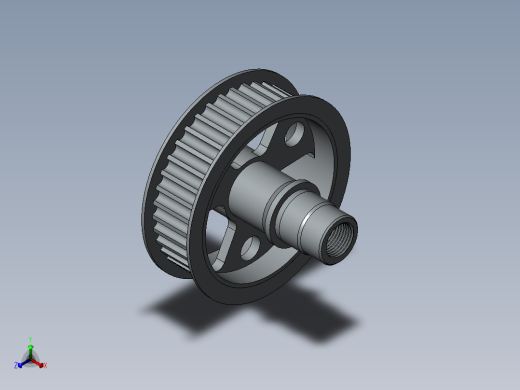 皮带驱动轴正等轴测缩略图