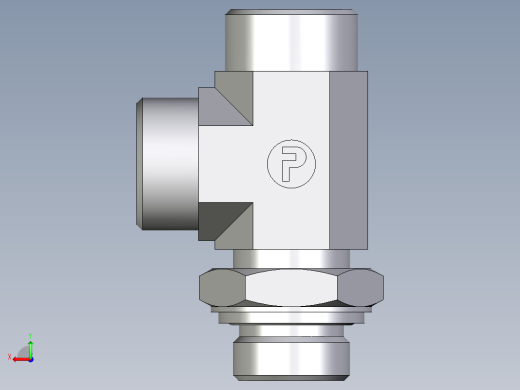卡套式工业通用硬管接头EO_Adjustable_locknut_run_tee_LEE22LROMDCF后视缩略图