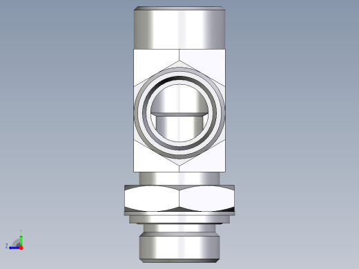 卡套式工业通用硬管接头EO_Adjustable_locknut_run_tee_LEE22LROMDCF右视缩略图