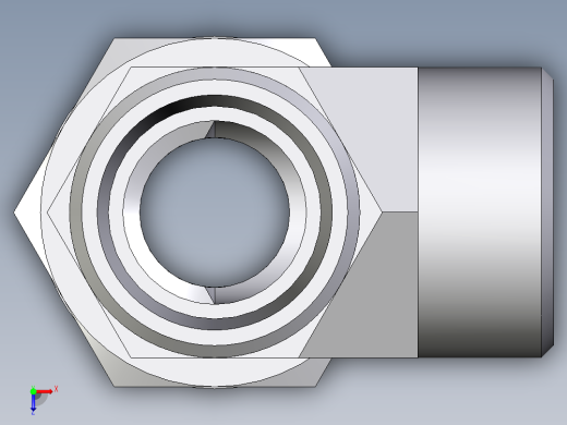 卡套式工业通用硬管接头EO_Adjustable_locknut_run_tee_LEE22LROMDCF俯视缩略图