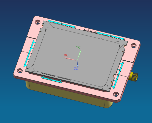 金属外壳铣外观面夹具模型