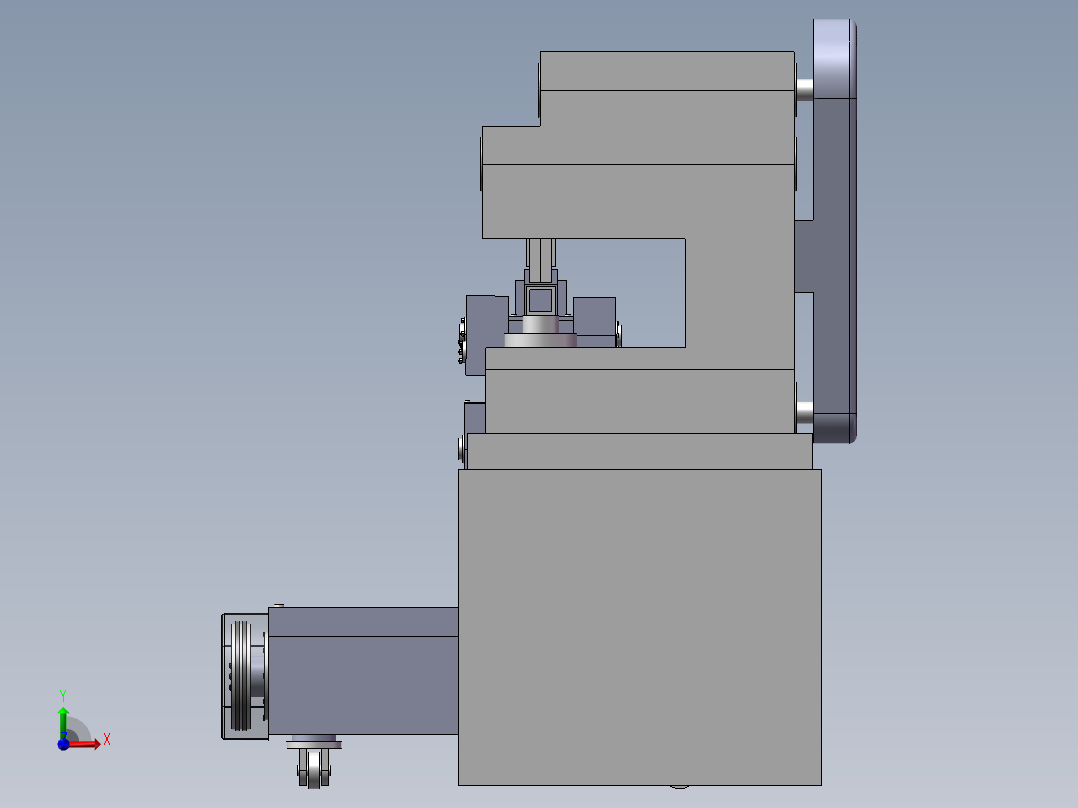 自动上下料冲床前视图