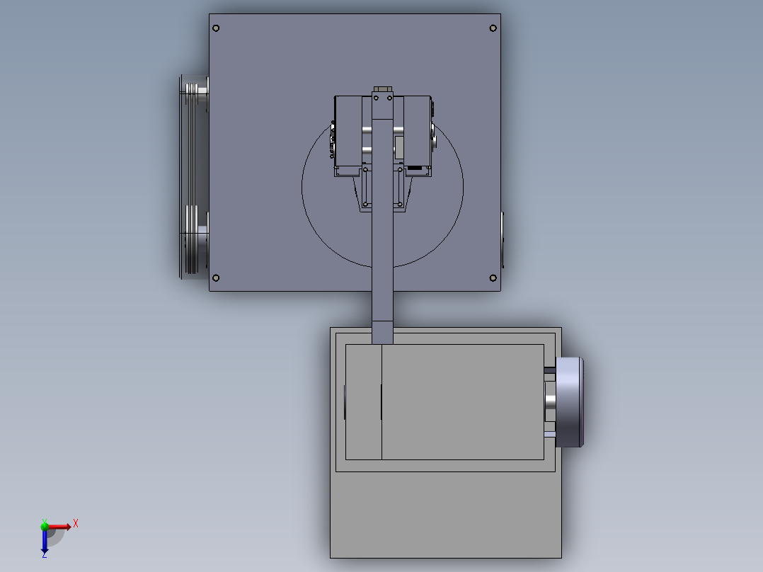 自动上下料冲床俯视图