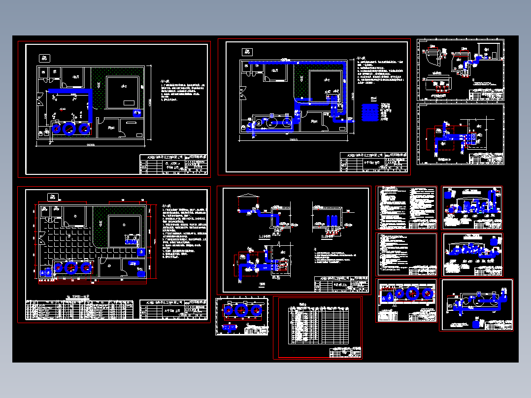农村20立方一体净化器供水设备方案阶段结构布置图