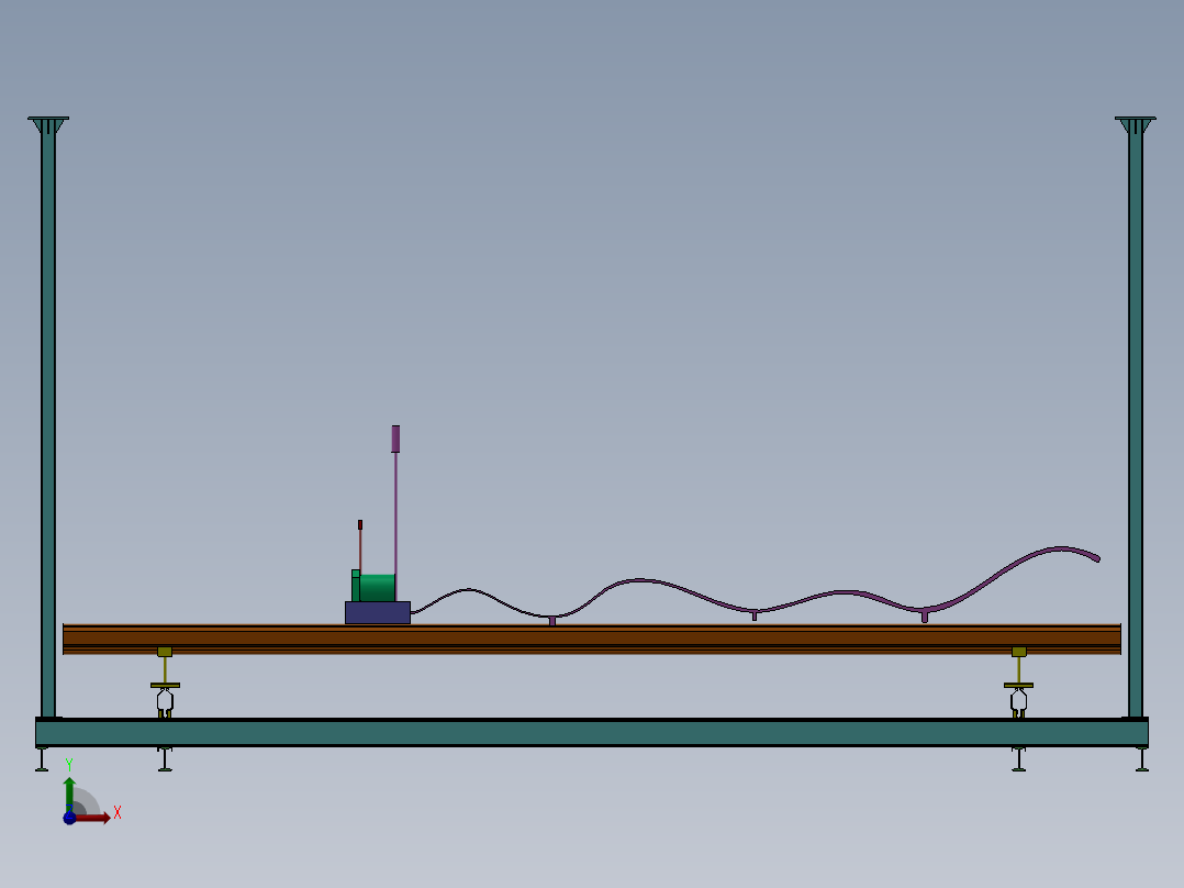 KBK悬挂输送线sw18可编辑前视图