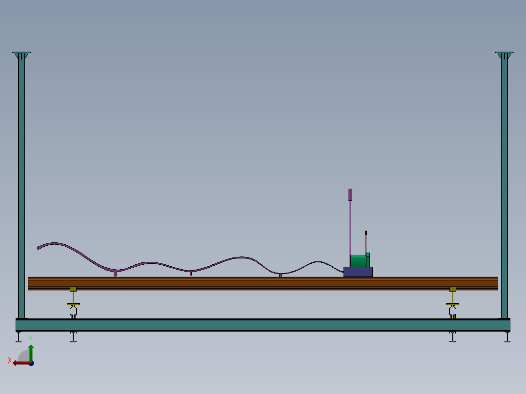 KBK悬挂输送线sw18可编辑后视图