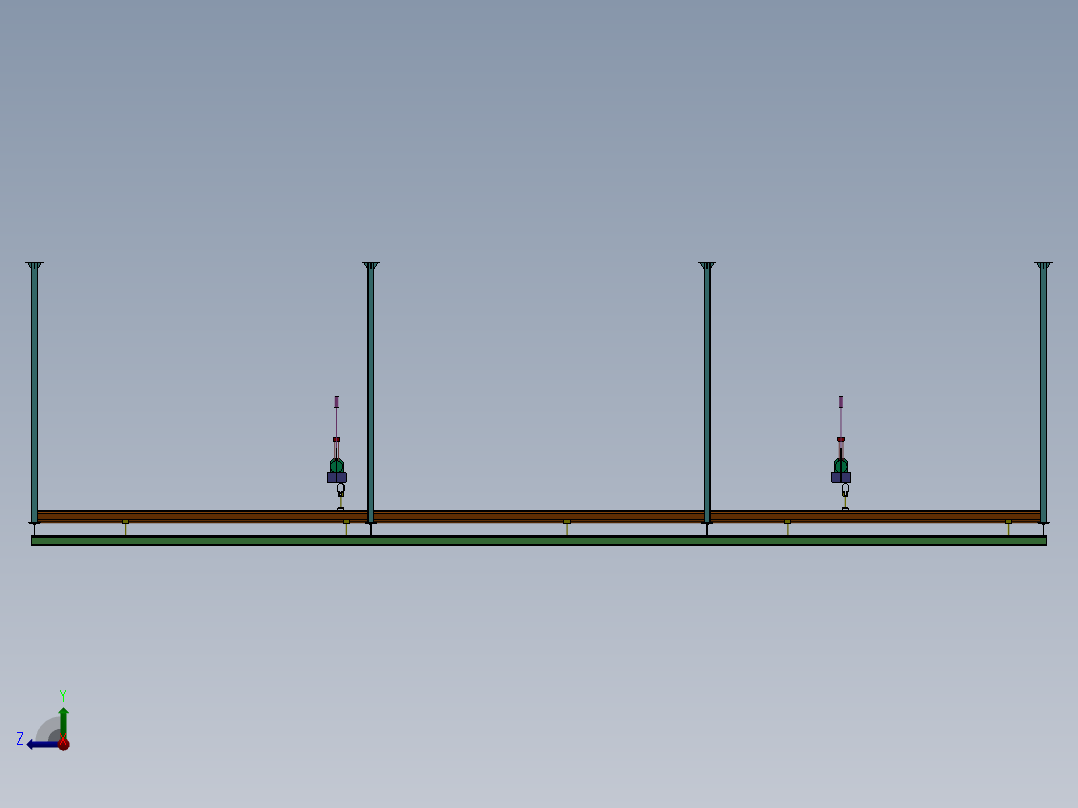KBK悬挂输送线sw18可编辑右视图