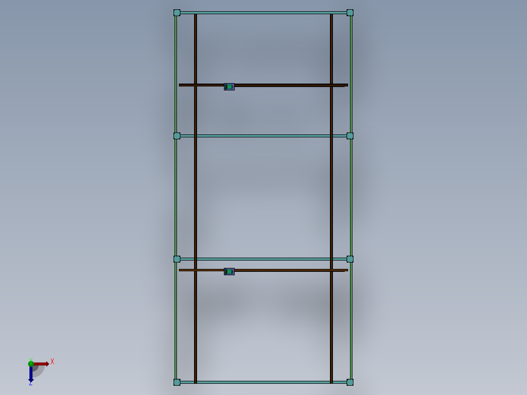 KBK悬挂输送线sw18可编辑俯视图