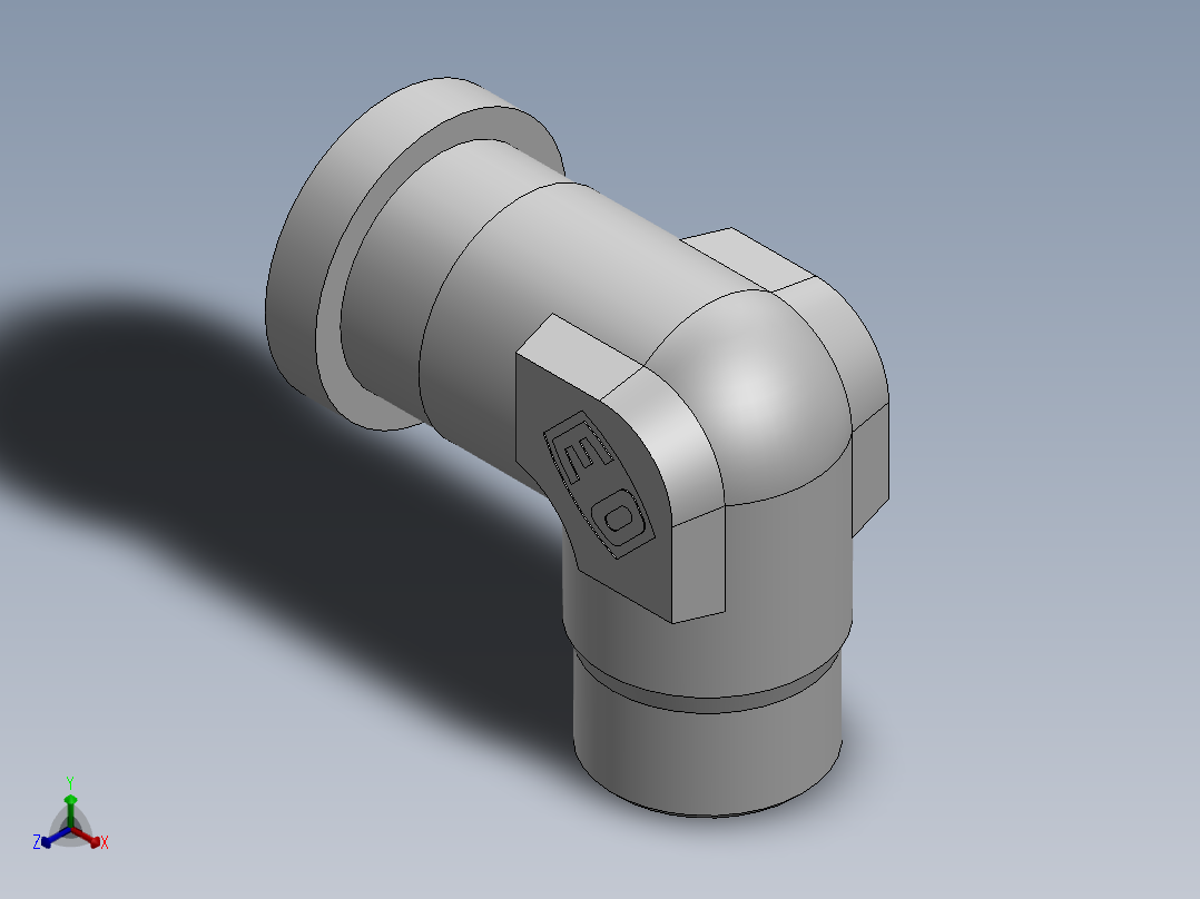 法兰接头、1DFS9-36-16正等轴测图