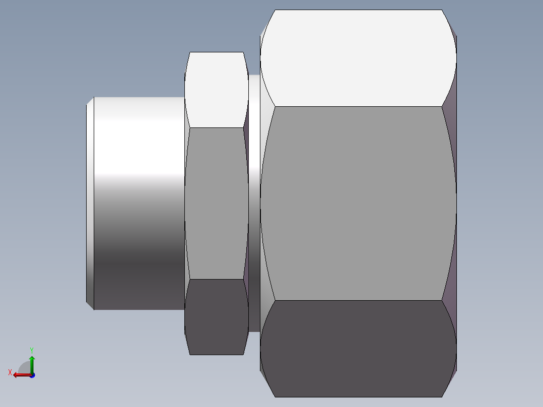 直通变径接头、2C-26-36后视图