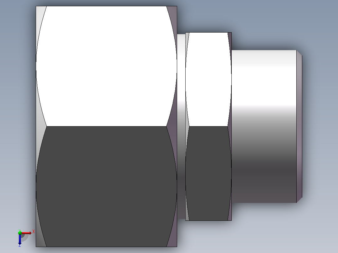 直通变径接头、2C-26-36俯视图