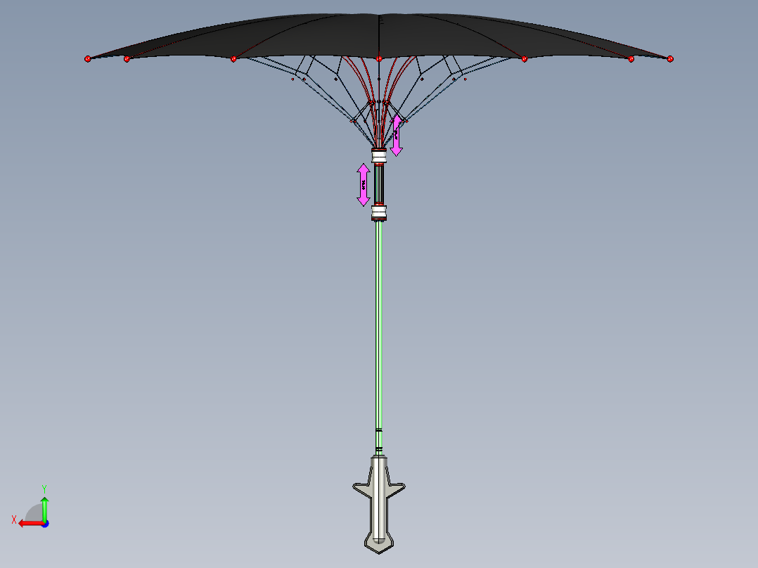 B3003324-SL_ST 雨伞后视图