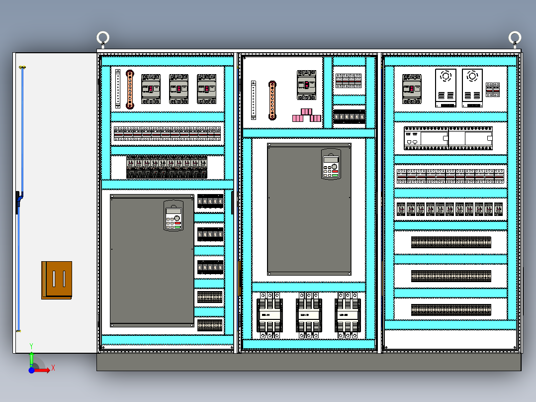 变频器PLC控制柜前视图