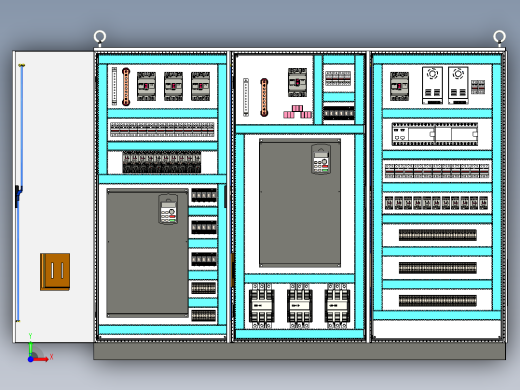 变频器PLC控制柜前视缩略图