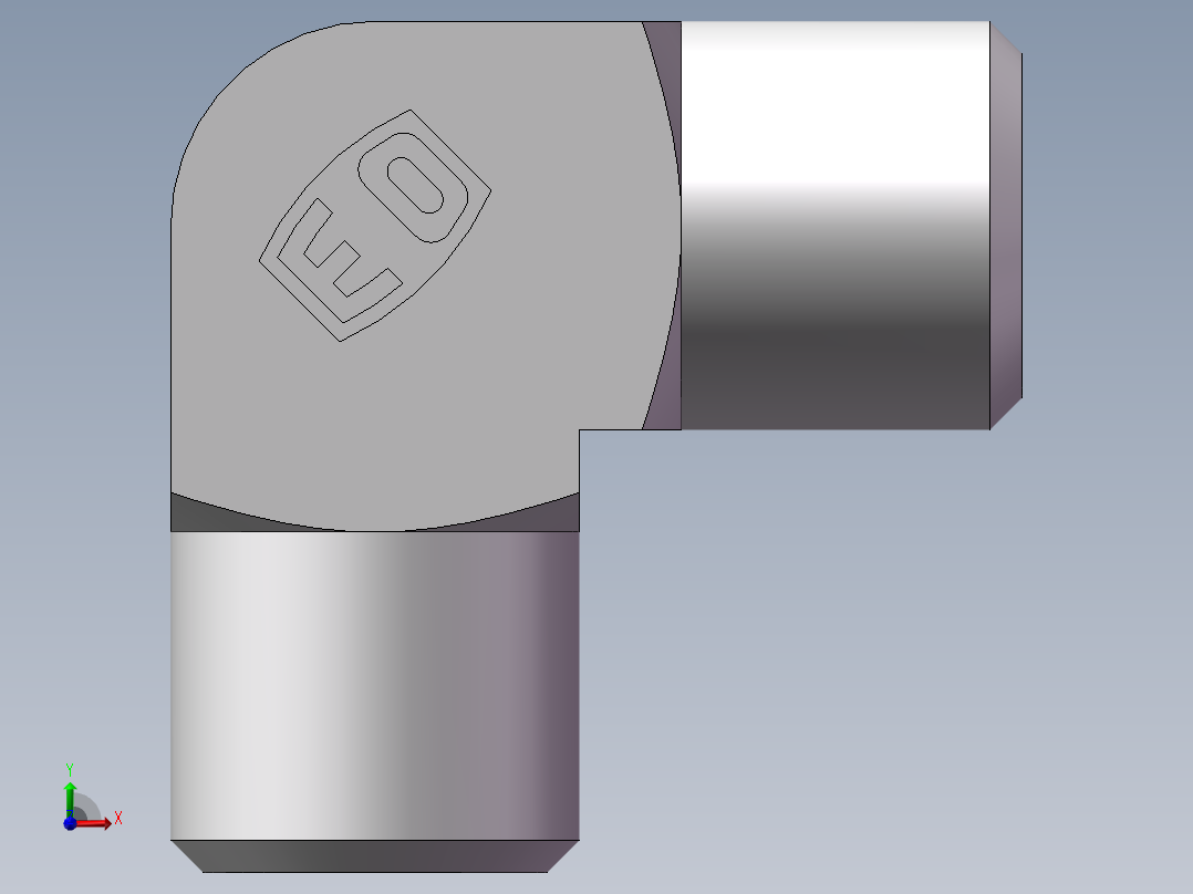 弯接头-W、1C9-12前视图