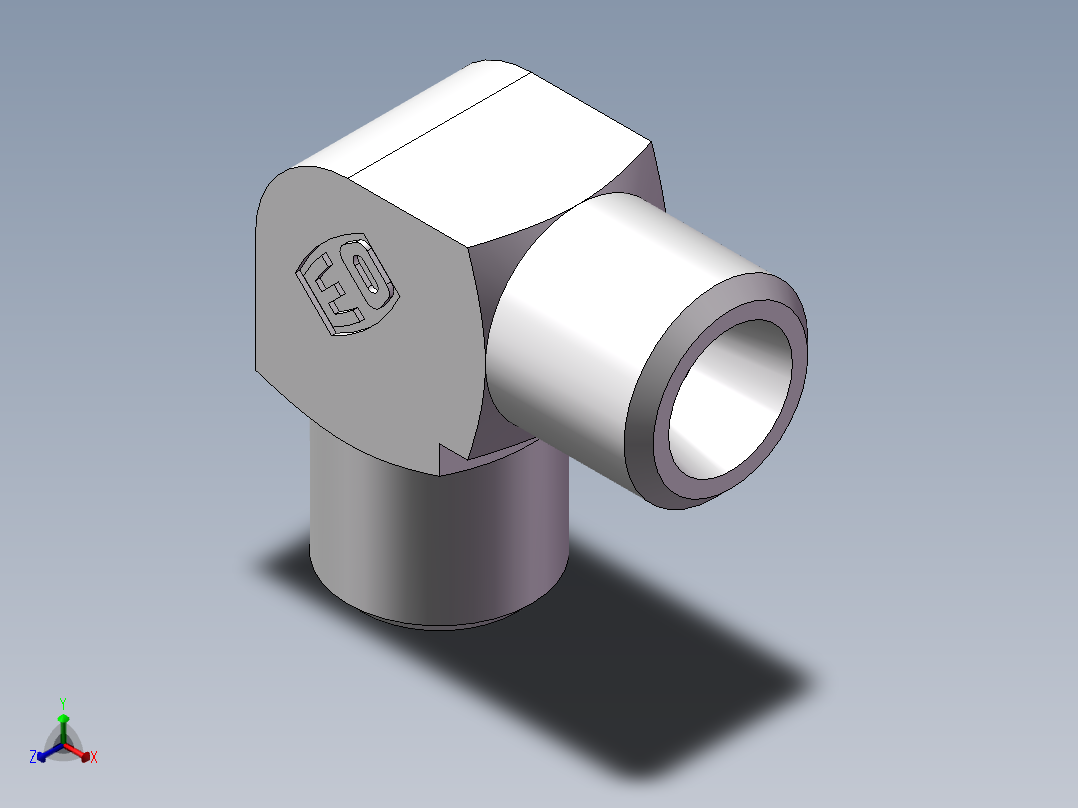 弯接头-W、1C9-12正等轴测图