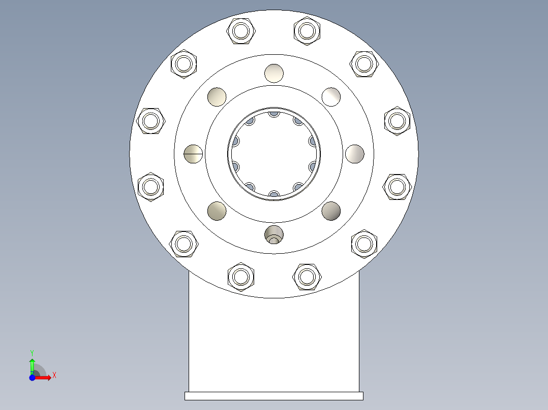 气体冷却器 219x900-DN100前视图