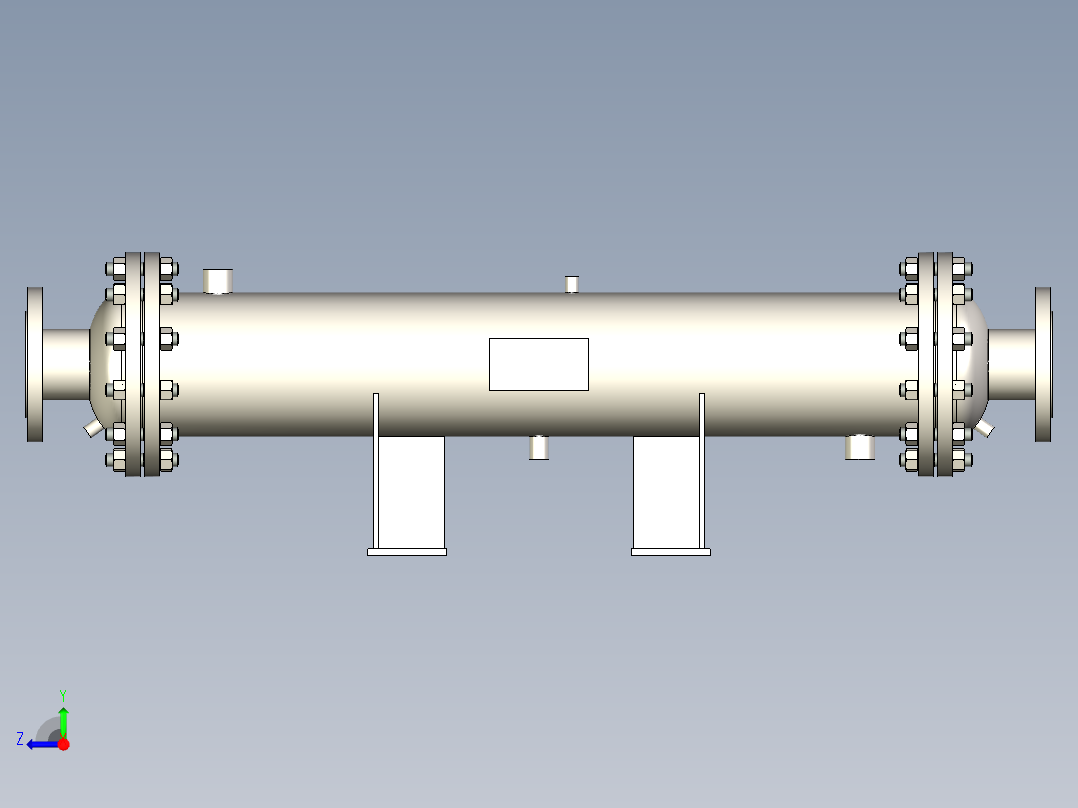 气体冷却器 219x900-DN100右视图
