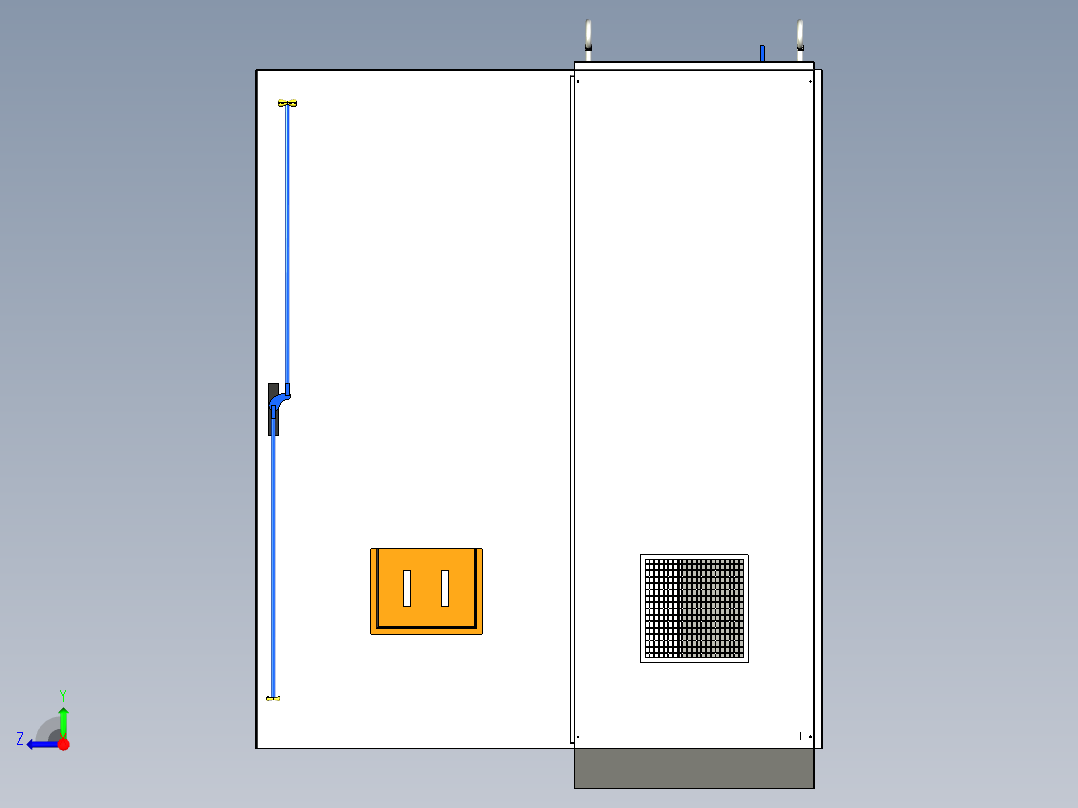 三柜组装万能断路器刀开关软启动plc控制柜 55343右视图