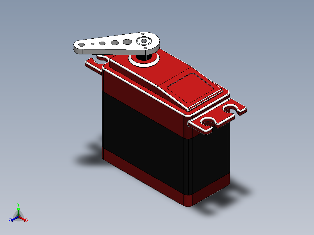 舵机(20)正等轴测图