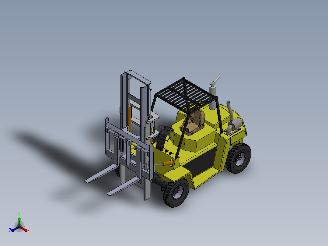 叉车(3)正等轴测图