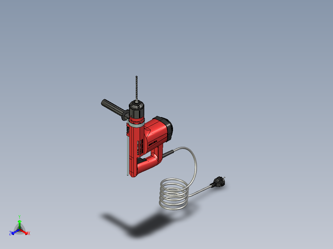 Hilti TE12S - 旋转冲击钻正等轴测图